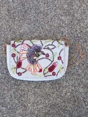 Beaded Bird Evening Bag